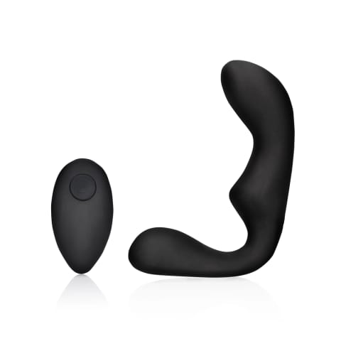 ⁨Ouch! Spiczasty masażer prostaty z pilotem, 10 trybow, silikon czarny⁩ w sklepie Wasserman.eu