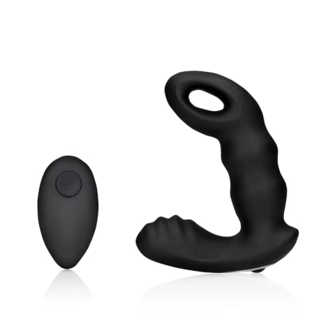 ⁨Ouch! Beaded Prostate Massager Metaliczny Zielony z Pilotem 10 Trybow⁩ w sklepie Wasserman.eu