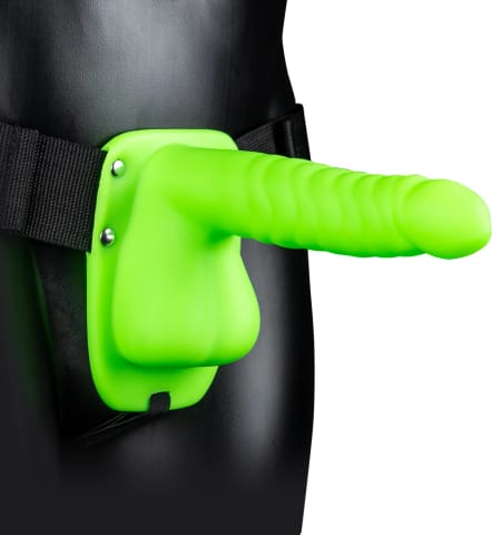 ⁨Ouch! Strap-On świecący w ciemności z anatomiczną podstawą 21 cm⁩ w sklepie Wasserman.eu