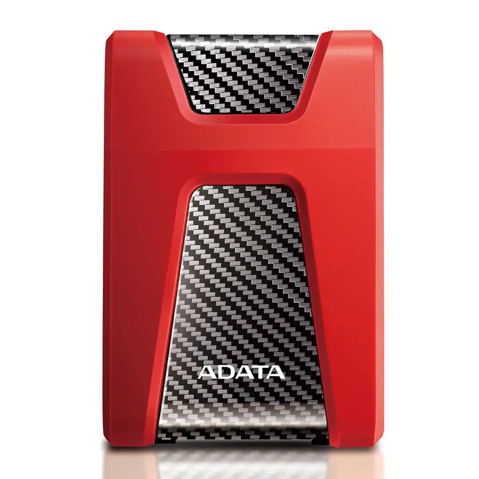 ⁨Dysk zewnętrzny HDD ADATA HD650 AHD650-2TU31-CRD (2 TB; 2.5"; USB 3.1; kolor czerwony)⁩ w sklepie Wasserman.eu