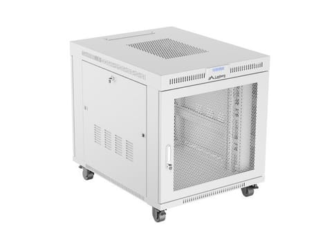 ⁨Szafa instalacyjna rack stojąca 19 cali 15U 800x1000 drzwi perforowane LCD szara (Flat pack)⁩ w sklepie Wasserman.eu
