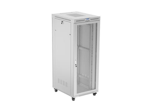 ⁨Szafa instalacyjna rack stojąca 19 cali 42U 800x1000 drzwi perforowane LCD szara (Flat pack)⁩ w sklepie Wasserman.eu