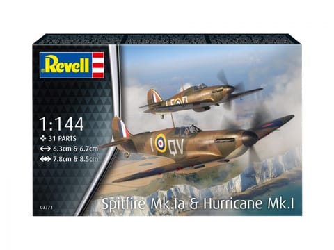 ⁨Plastic model Supermarine Spitfire MkIa&H.Huriccane 1/144⁩ at Wasserman.eu