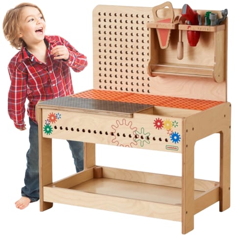⁨MASTERKIDZ Drewniany Warsztat Montessori STEM z Narzędziami + Akcesoria⁩ w sklepie Wasserman.eu