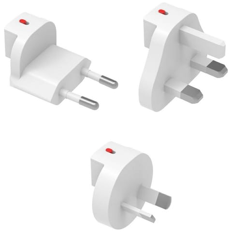 ⁨Adapter podróżny 4smarts Worldplug do    GaN Flex, Hybrid Charger 6in1, FlatPlug Slim (UK, EU, AU) 3 szt biały⁩ w sklepie Wasserman.eu