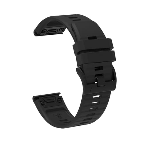 ⁨Pasek silikonowy do smartwatcha Garmin Fenix 3/5X/6X/7X Pro - czarny⁩ w sklepie Wasserman.eu