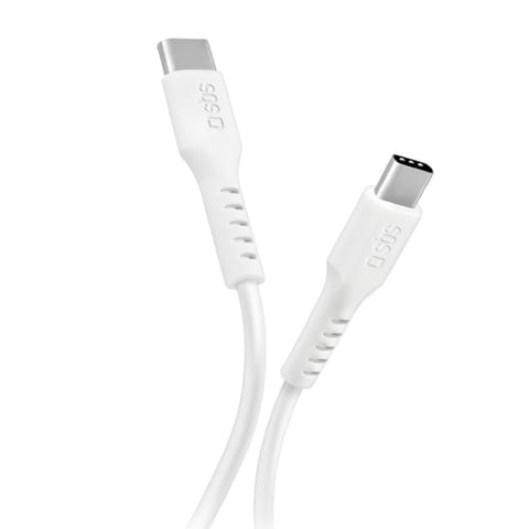 ⁨Kabel przewód USB-C PD 25W 1 m - biały⁩ w sklepie Wasserman.eu