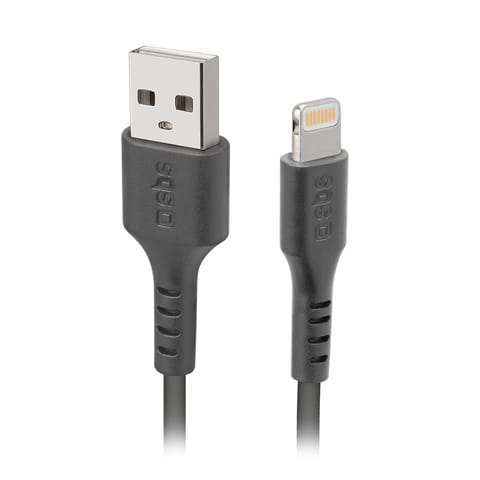 ⁨Kabel przewód z certyfikatem MFi USB-A - iPhone Lightning 1m - czarny⁩ w sklepie Wasserman.eu