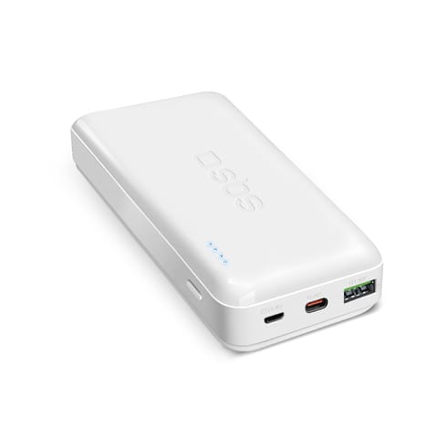 Powerbank 20000 mAh PD MicroUSB USB-C USB-A 20W - biały w sklepie Wasserman.eu