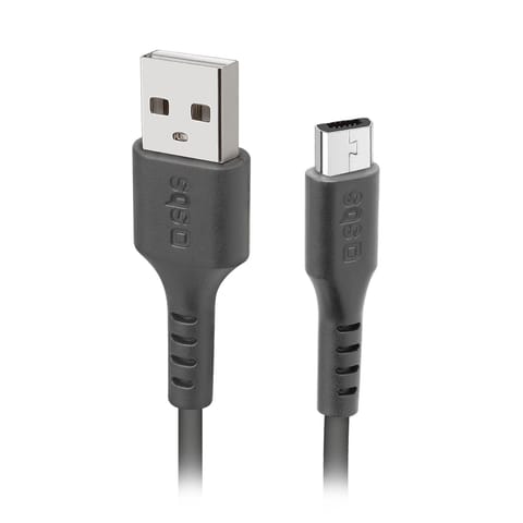 ⁨Kabel przewód USB-A - Micro-USB 2m - czarny⁩ w sklepie Wasserman.eu