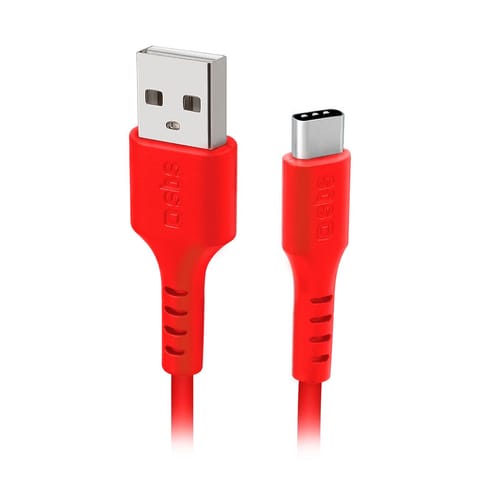 ⁨Kabel przewód USB-A - USB-C 1.5m - czerwony⁩ w sklepie Wasserman.eu