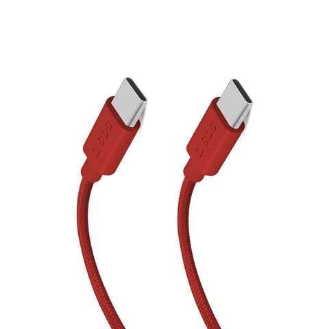⁨Kabel przewód w oplocie USB-C 60 W 1.5m - czerwony⁩ w sklepie Wasserman.eu