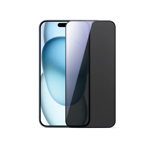 Szkło hartowane 2.5D Dustproof prywatyzujące z czarną ramką na iPhone 15 Plus/16 Plus w sklepie Wasserman.eu