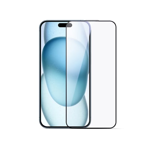 ⁨Szkło hartowane z czarną ramką 2.5D Anti-Blue Light Dustproof na iPhone 15 Plus/16 Plus⁩ w sklepie Wasserman.eu