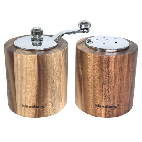 ⁨AKACJOWY MŁYNEK DO PIEPRZU + SOLNICZKA KLAUSBERG KB-7859⁩ w sklepie Wasserman.eu