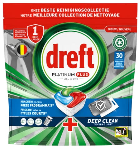 ⁨Dreft Platinum Plus all in one Kapsułki do Zmywarki 30 szt.⁩ w sklepie Wasserman.eu
