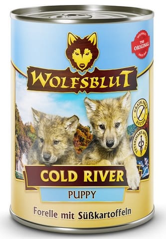 ⁨Wolfsblut Dog Puppy Cold River - pstrąg i bataty puszka 395g⁩ w sklepie Wasserman.eu