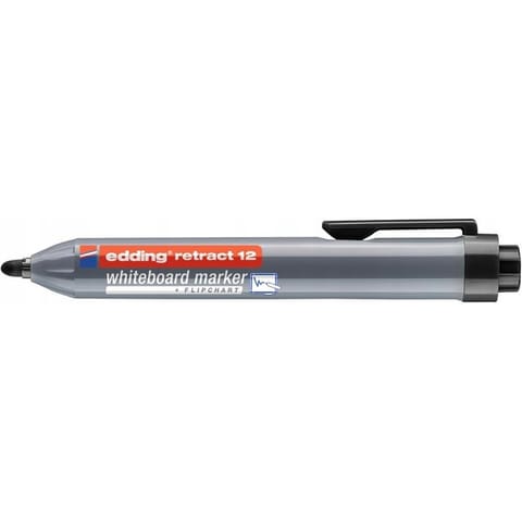 ⁨Marker do tablic automatyczny czarny okrągła końcówka 1.5-3mm Retract 12/001/N EDDING⁩ w sklepie Wasserman.eu