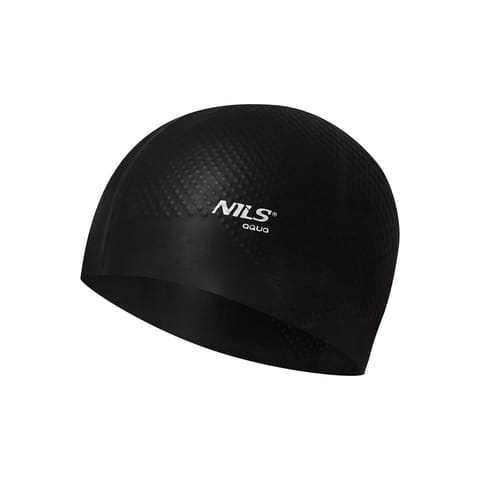 ⁨NQC JEDNOKOLOROWY CZARNY CZEPEK SILIKONOWY DOTS NILS AQUA⁩ w sklepie Wasserman.eu