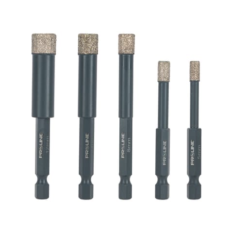 ZESTAW OTWORNIC DIAMENTOWYCH 5-12MM, 5SZT., 1/4", PROLINE w sklepie Wasserman.eu