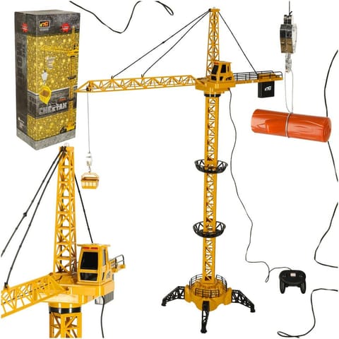 ⁨Dźwig Żuraw budowlany zdalnie sterowany  RC z hakiem 4CH 128cm⁩ w sklepie Wasserman.eu