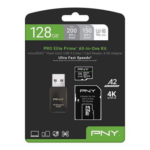 ⁨Memory card microSDXC Elite Prime 128GB + adapter SD + USB-A card reader⁩ at Wasserman.eu