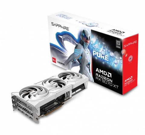 ⁨Karta graficzna SAPPHIRE Radeon RX 9070 XT PURE 16 GB OC GDDR6 (11348-02-20G)⁩ w sklepie Wasserman.eu