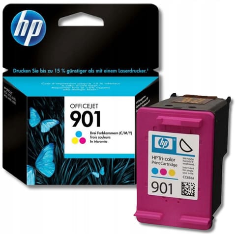 ⁨Tusz HP 901 Trójkolorowy CMY CC656AE Officejet oryginalny⁩ w sklepie Wasserman.eu