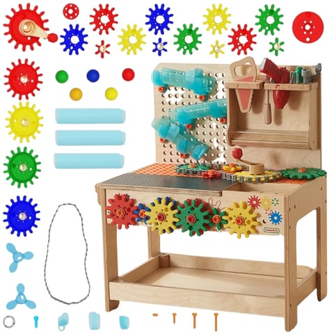 ⁨MASTERKIDZ Drewniany Warsztat Montessori STEM z Narzędziami + Akcesoria⁩ w sklepie Wasserman.eu