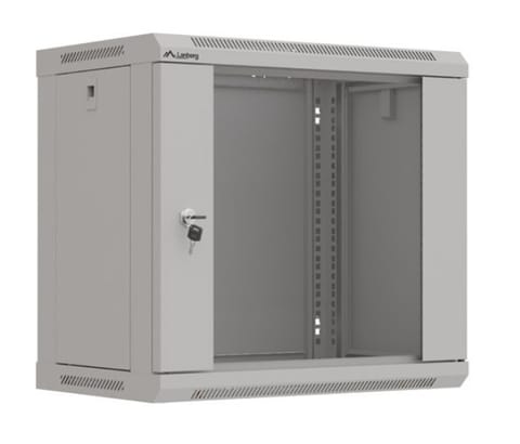 ⁨Szafa instalacyjna rack wisząca 19" 9U 540x350 szara drzwi przeszklone ( flat pack)⁩ w sklepie Wasserman.eu