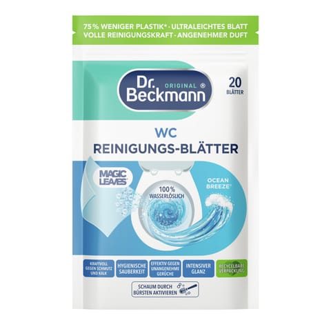 ⁨Dr. Beckmann Listki do Czyszczenia WC Ocean Breeze 20 szt.⁩ w sklepie Wasserman.eu
