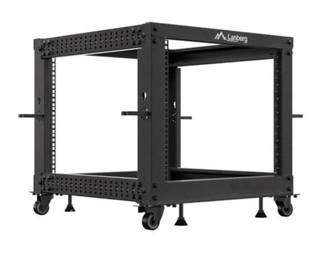 ⁨Open rack 19'' 9U 600x600-1100 regulowany czarny⁩ w sklepie Wasserman.eu