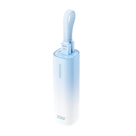 ⁨Mini Powerbank Romoss PSC05C 5000mAh 10,5W (niebieski)⁩ w sklepie Wasserman.eu