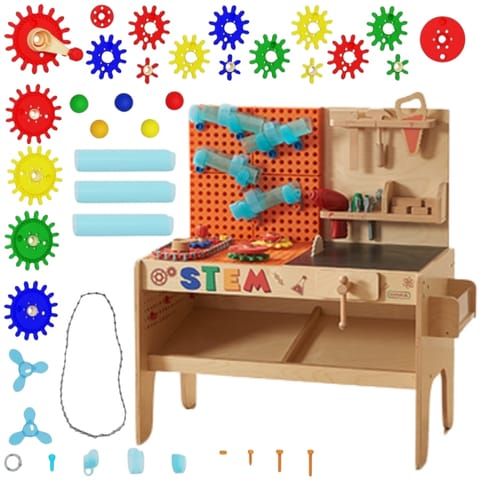 ⁨MASTERKIDZ Drewniany Warsztat XXL Montessori STEM z Narzędziami + Akcesoria⁩ w sklepie Wasserman.eu