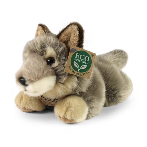 ⁨Rappa - Pluszowa realistyczna maskotka Wilk leżący 20 cm Eco-Friendly⁩ w sklepie Wasserman.eu