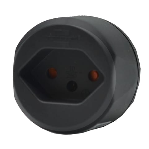 ⁨Adapter wtyczka podróżna gniazdo Szwajcaria wtyczka Euro czarny⁩ w sklepie Wasserman.eu