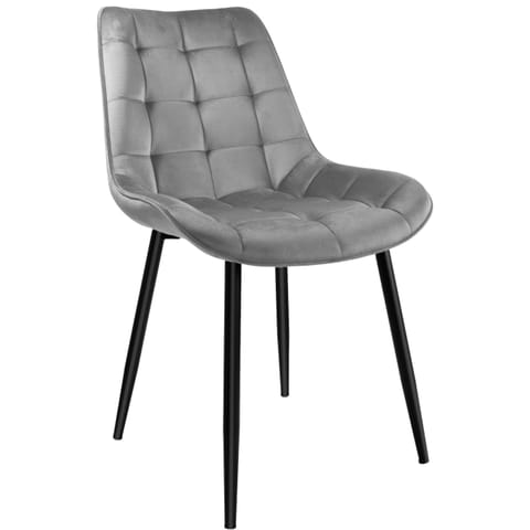 ⁨Krzesło welurowe NORMAN Velvet grafitowe⁩ w sklepie Wasserman.eu