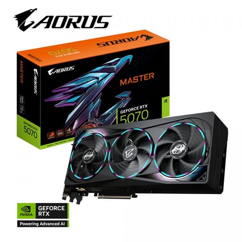 ⁨Karta graficzna RTX 5070 AORUS MASTER 12GB GDDR7 192bit HDMI/DP⁩ w sklepie Wasserman.eu