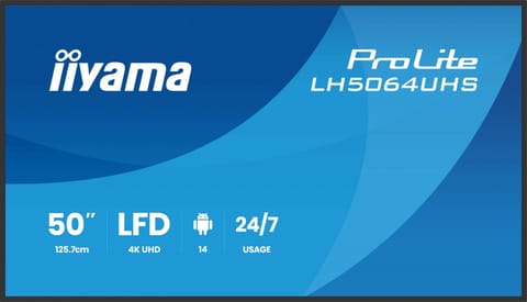 ⁨Monitor 50 cali LH5064UHS-B1AG, 24/7,IPS,ANDROID14,4K,500cd,1200:1,   2xHDMI ,USB-C,RJ45, RS-232c, IR, 2x10W, 2xUSB, UCHWYT ŚCIENNY,iiSignage2,WiFi,Fa⁩ w sklepie Wasserman.eu