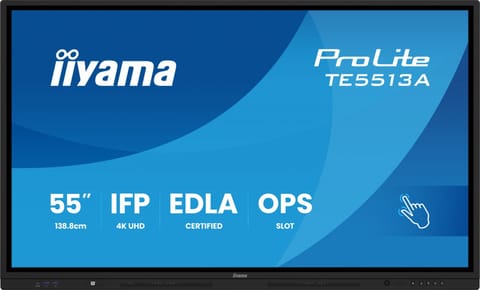 ⁨Monitor 55 cali TE5513A-B1AG INFRARED,40pkt,IPS,4K,7H,450cd/m2,      WiFi,USB, ANDROID 14, Google EDLA,2x20W, UCHWYT CIENNY⁩ w sklepie Wasserman.eu