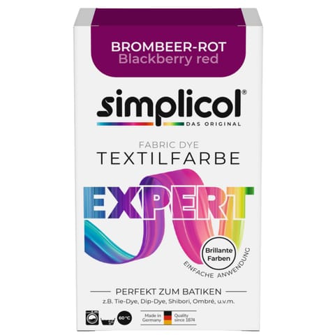 ⁨Simplicol Expert Barwnik do Tkanin Brombeer Rot Czerwona Jeżyna⁩ w sklepie Wasserman.eu