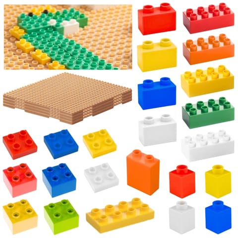 ⁨MASTERKIDZ Zestaw Klocków Konstrukcyjnych STEM 135 el. z Nakładką na Panel 4 szt.⁩ w sklepie Wasserman.eu