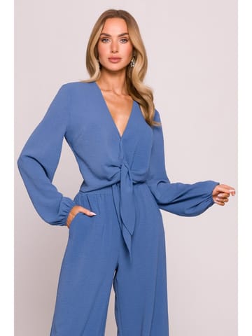 ⁨M861 Krótka bluzka - jeansowa (kolor jeans, rozmiar L)⁩ w sklepie Wasserman.eu