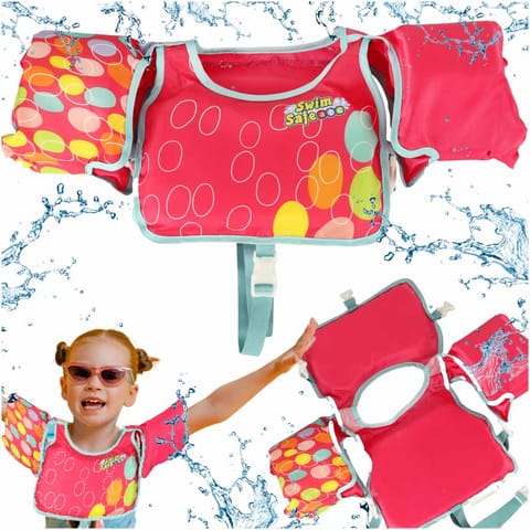 ⁨Kamizelka piankowa z rękawkami do pływania kapok dla dzieci 3-6 lat 19-30 kg BESTWAY 32174 różowa⁩ w sklepie Wasserman.eu
