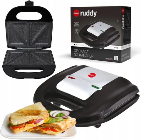 ⁨ELDOM ST11 sandwich maker 750 W Black,Silver⁩ at Wasserman.eu