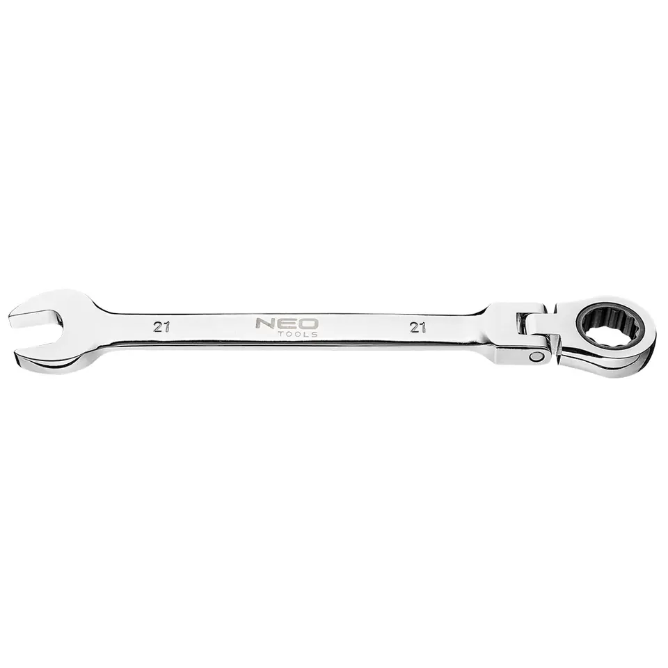 ⁨Combination spanner with joint and ratchet 21 mm⁩ at Wasserman.eu