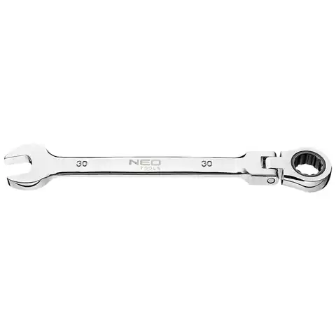 ⁨Combination spanner with joint and ratchet 30 mm⁩ at Wasserman.eu