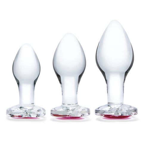 ⁨Glas Heart Jewel Set szklane zatyczki anatomiczne 3 rozmiary⁩ w sklepie Wasserman.eu