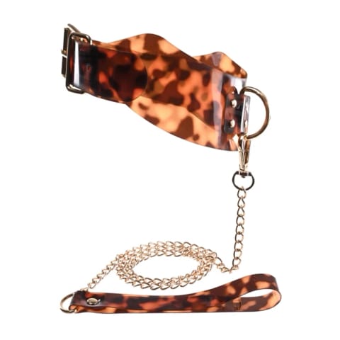 Sportsheets Amber Collar & Leash - Regulowana obroża bursztynowa w sklepie Wasserman.eu