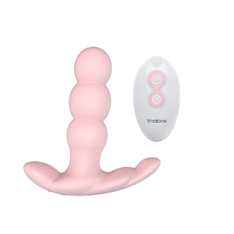 ⁨Nalone Pearl Light Pink - masażer obrotowy z pilotem, silikonowy⁩ w sklepie Wasserman.eu